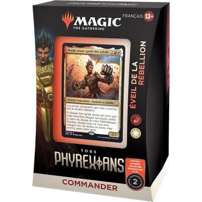 34981-jeux-de-cartes-a-collectionner-magic-the-gathering-deck-1-1.jpg Eveil de la Rébellion - Blanc / Rouge - Tous Phyrexians - Deck Commander FR