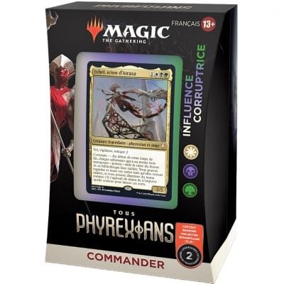 34982-jeux-de-cartes-a-collectionner-magic-the-gathering-deck-1-1.jpg Influence Corruptrice - Blanc / Vert / Noir - Tous Phyrexians - Deck Commander FR