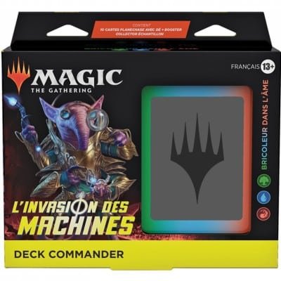 35169-jeux-de-cartes-a-collectionner-magic-the-gathering-deck-1-2-1.jpg Bricoleur dans l'âme Vert / Bleu / Rouge - L'invasion des machines - Deck Commander FR