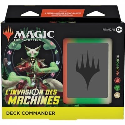 35171-jeux-de-cartes-a-collectionner-magic-the-gathering-deck-1-1-1-1.jpg Main Forte - Rouge / Vert / Blanc Deck - L'invasion des machines - Deck Commander FR