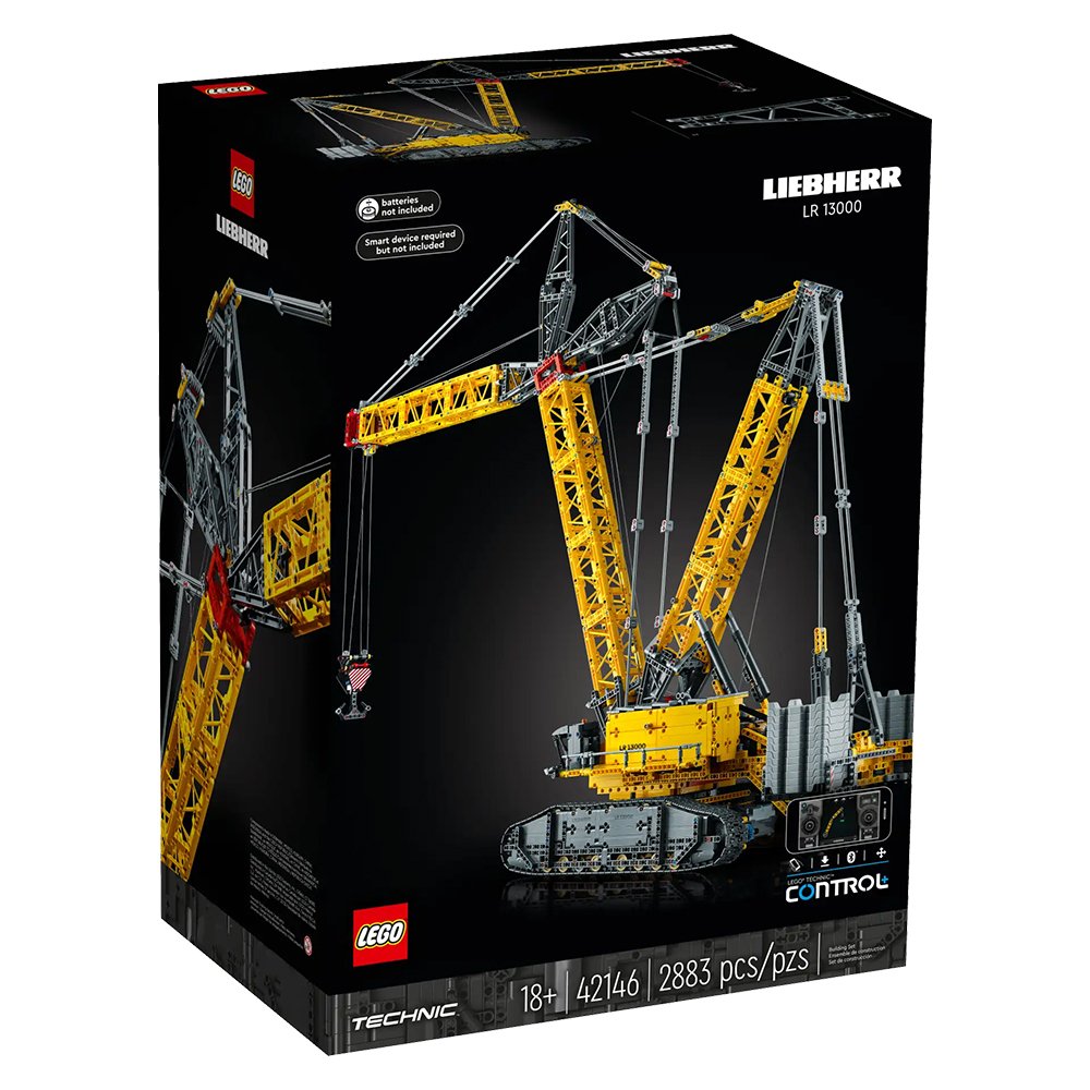0001_42146-liebherr-lr-13000-crawler-crane-set-and-box-lowres.jpg LEGO Technic - La grue sur chenilles Liebherr LR 13000 42146